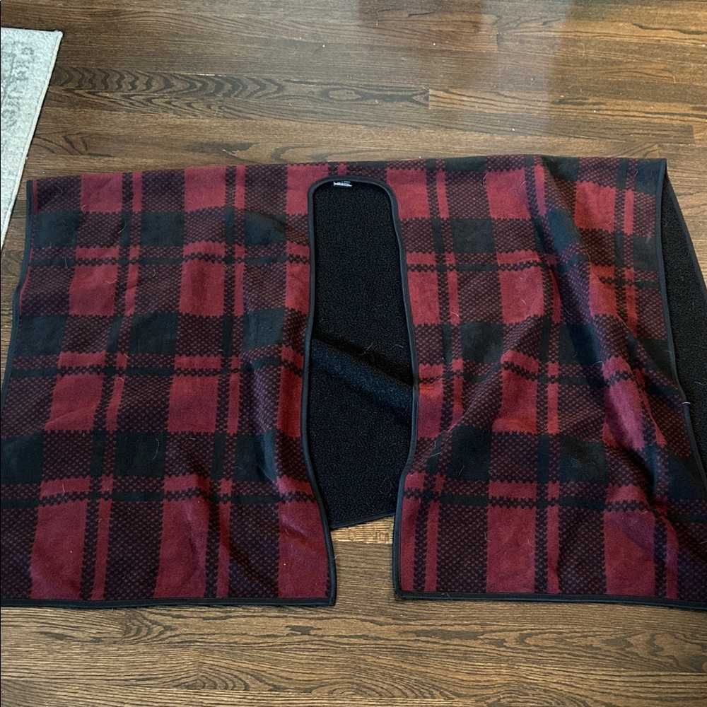 Plaid Red and Black Cape